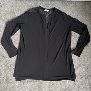 Michael Kors Black Lace Detail Top